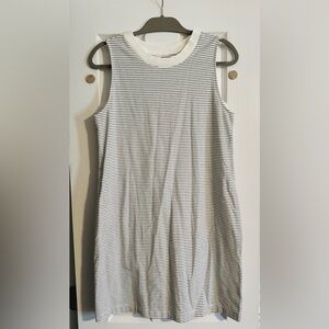 a new day Black and White Striped Sleeveless Dress
